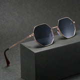 Vintage Octagon Metal Sunglasses