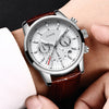 LIGE - Casual Quartz Watch with Leather Strap