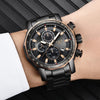 LIGE - Classy Big Dial Waterproof Watch