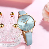 Charm Flowers Dial Quartz Wristwatch