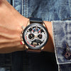 LIGE - Waterproof Chronograph with Leather Strap